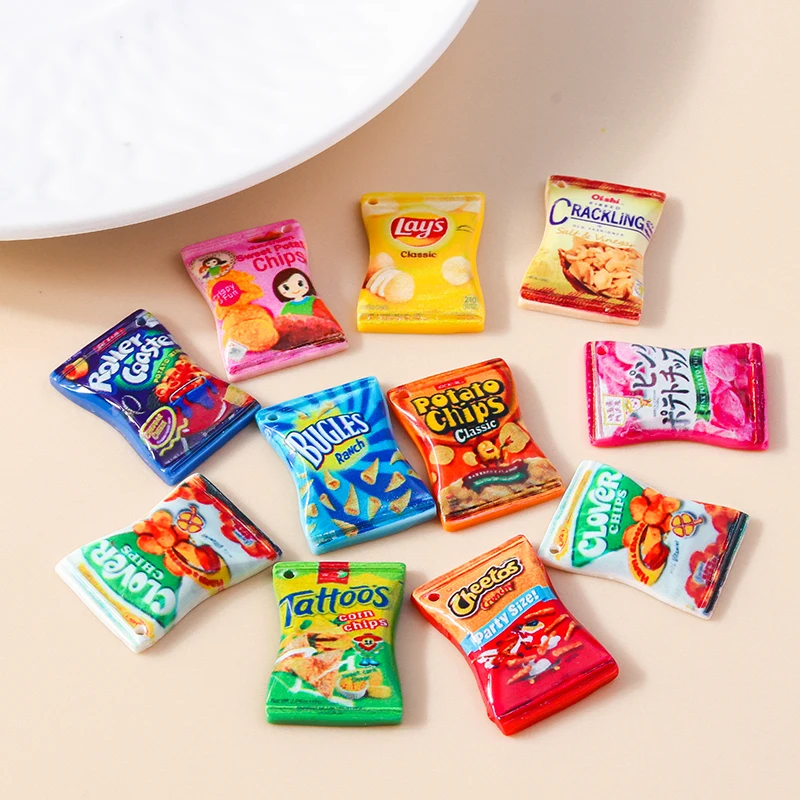 Leslie 10pcs Mix Resin Potato Chips Charms Food Pendants for Earrings Bracelets DIY Jewelry Making Accessories
Leslie 10pcs Mix Resin Potato Chips Charms Food Pendants for Earrings Bracelets DIY Jewelry Making Accessories