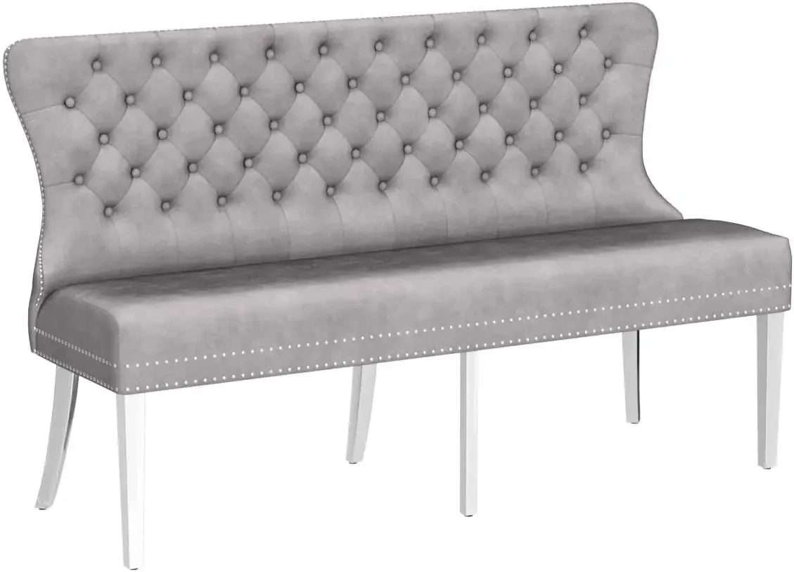65'' Upholstered Velvet Settee Bench 3 Seater, Modern Tufted Banquette Bench with Back
65'' Upholstered Velvet Settee Bench 3 Seater, Modern Tufted Banquette Bench with Back