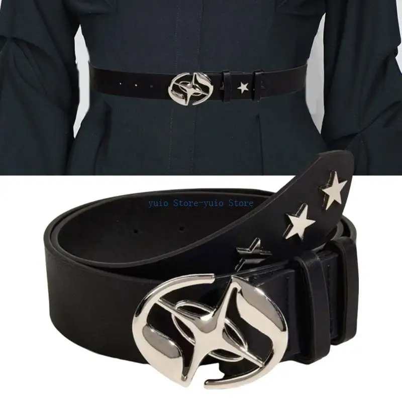 X7XB Aesthetic Moon Star Buckle Belt for Women PU Leather Belt Simple Waistband for Dresses Eye Catching Waiststrap
X7XB Aesthetic Moon Star Buckle Belt for Women PU Leather Belt Simple Waistband for Dresses Eye Catching Waiststrap