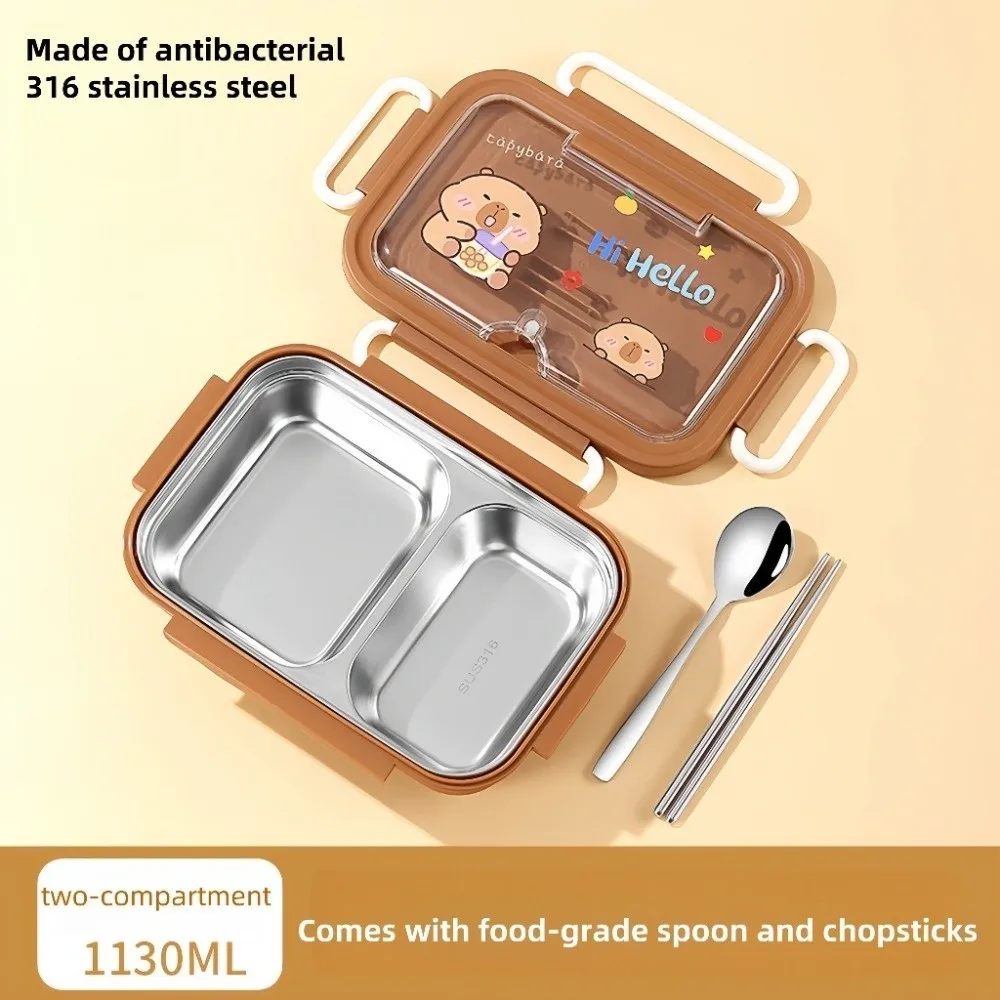 Durable 316 Stainless Steel Lunch Box Leakproof with Lids Insulated Lunch Box Capybara 2/3 Compartment Food Box Outdoor Picnic
Durable 316 Stainless Steel Lunch Box Leakproof with Lids Insulated Lunch Box Capybara 2/3 Compartment Food Box Outdoor Picnic