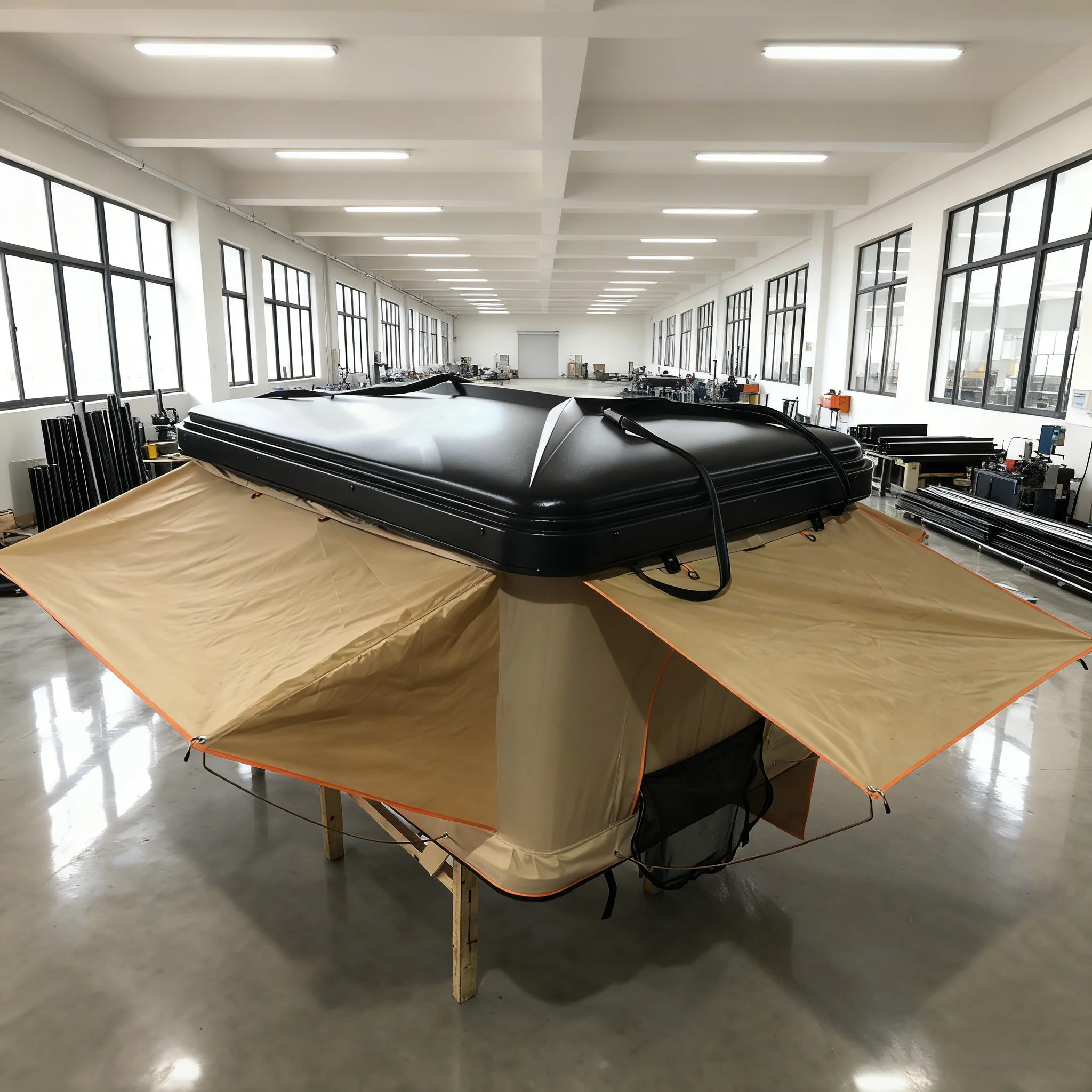 Unique Design Overlanding Foldable Custom Aluminium Rooftop Tent Hard Shell