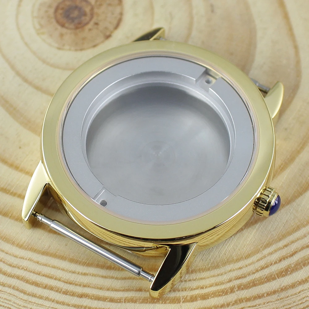 Gold PVD 42mm Stainless Steel Watch Case Sapphire Crystal Watches Accessories for Eta 2824 PT5000 34MM Dial See-through Back MOD
Gold PVD 42mm Stainless Steel Watch Case Sapphire Crystal Watches Accessories for Eta 2824 PT5000 34MM Dial See-through Back MOD