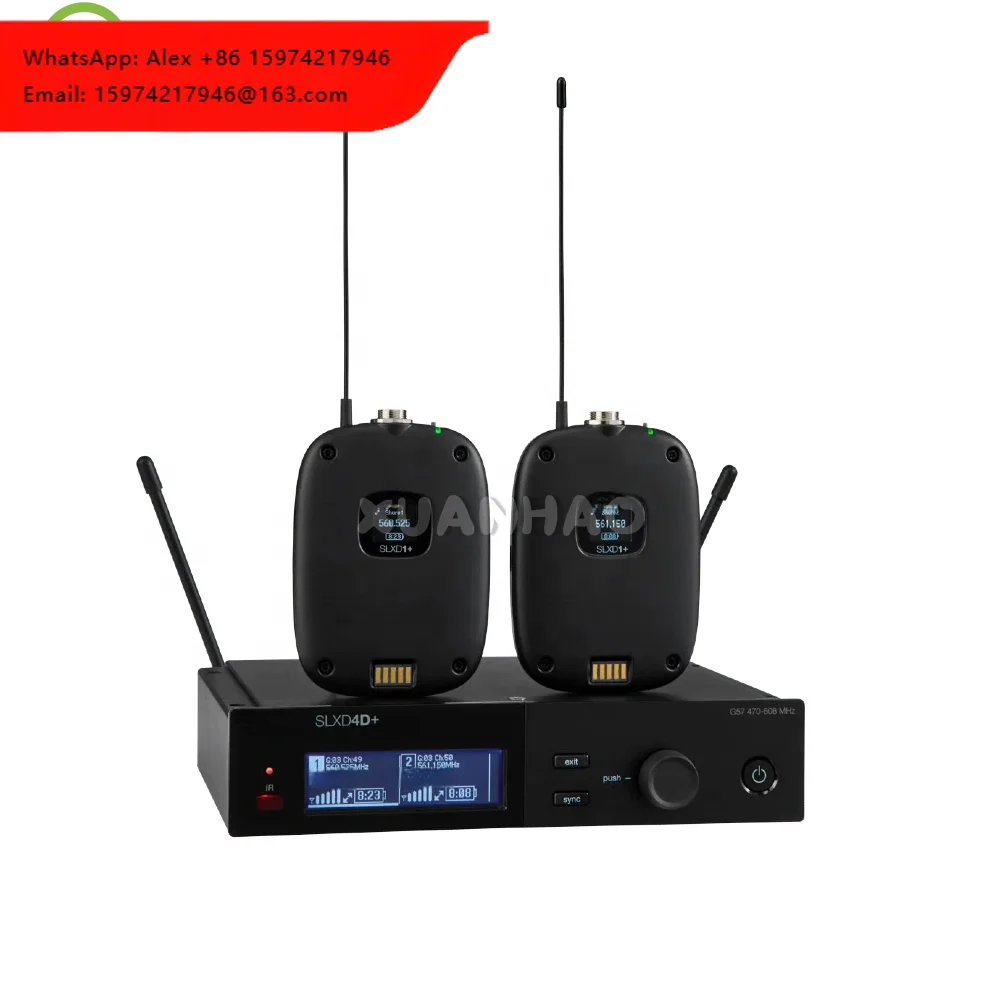Professional Dual Channel UHF Bodypack System Rack Mount Receiver SLXD4D+ SLXD1 For Guitar Headset Lavalier Live Performance
Professional Dual Channel UHF Bodypack System Rack Mount Receiver SLXD4D+ SLXD1 For Guitar Headset Lavalier Live Performance
