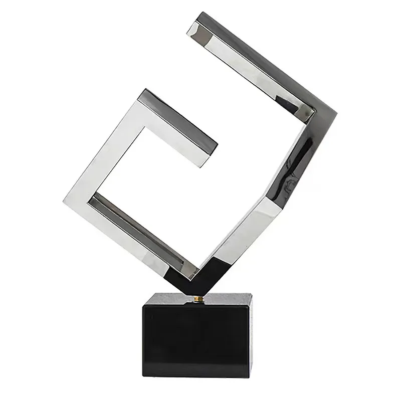 Creative silver geometric ornaments, metal abstract handicrafts, home furnishings
Creative silver geometric ornaments, metal abstract handicrafts, home furnishings