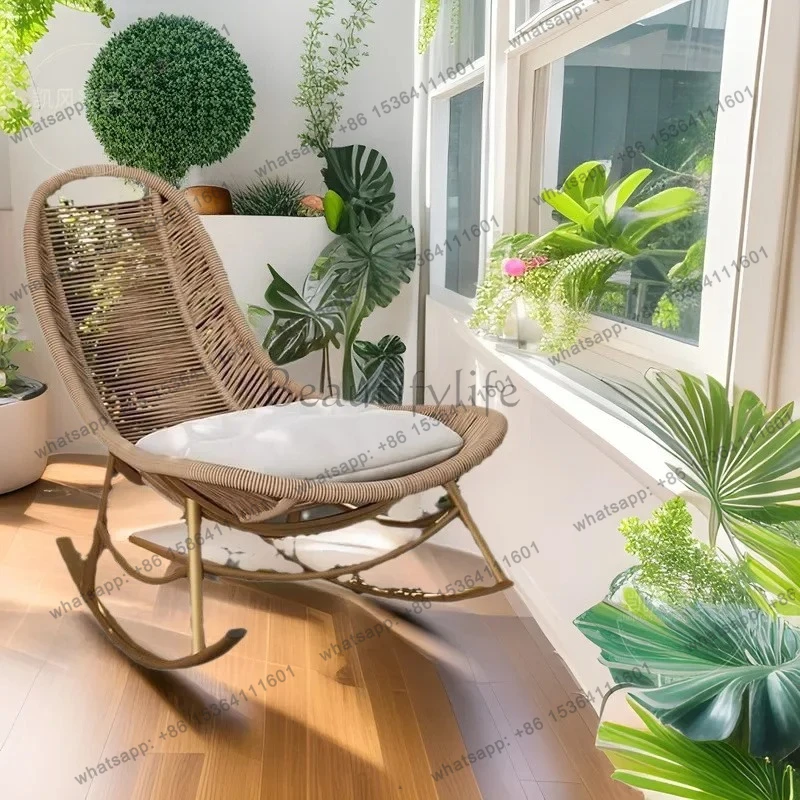 Balcony Casual rattan recliner Home living room Lazy courtyard Designer fashion and high sense
Balcony Casual rattan recliner Home living room Lazy courtyard Designer fashion and high sense