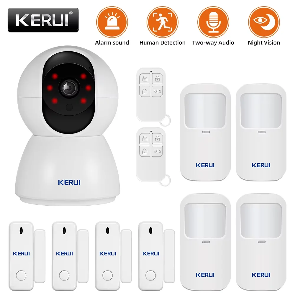 KERUI Security Home Alarm & Camera 2 in 1 Multifunction WiFi Camera Alarm System Surveillance Kit with Motion Detector Sensor
KERUI Security Home Alarm & Camera 2 in 1 Multifunction WiFi Camera Alarm System Surveillance Kit with Motion Detector Sensor