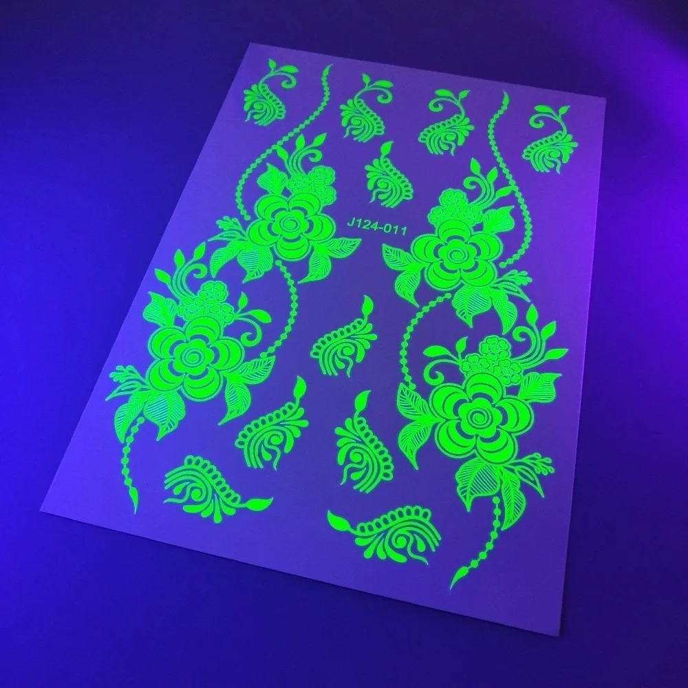 Water Transfer Decals Fluorescence Henna Tattoo Stickers India Mehndi Flower Fake Henna Temporary Tattoo Instant Waterproof
Water Transfer Decals Fluorescence Henna Tattoo Stickers India Mehndi Flower Fake Henna Temporary Tattoo Instant Waterproof