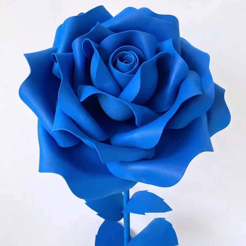 Giant Waterproof EVA Foam Blue Rose Flower Head Handmade Large Artificial Rose for Wedding Backdrop & Home Decor
Giant Waterproof EVA Foam Blue Rose Flower Head Handmade Large Artificial Rose for Wedding Backdrop & Home Decor