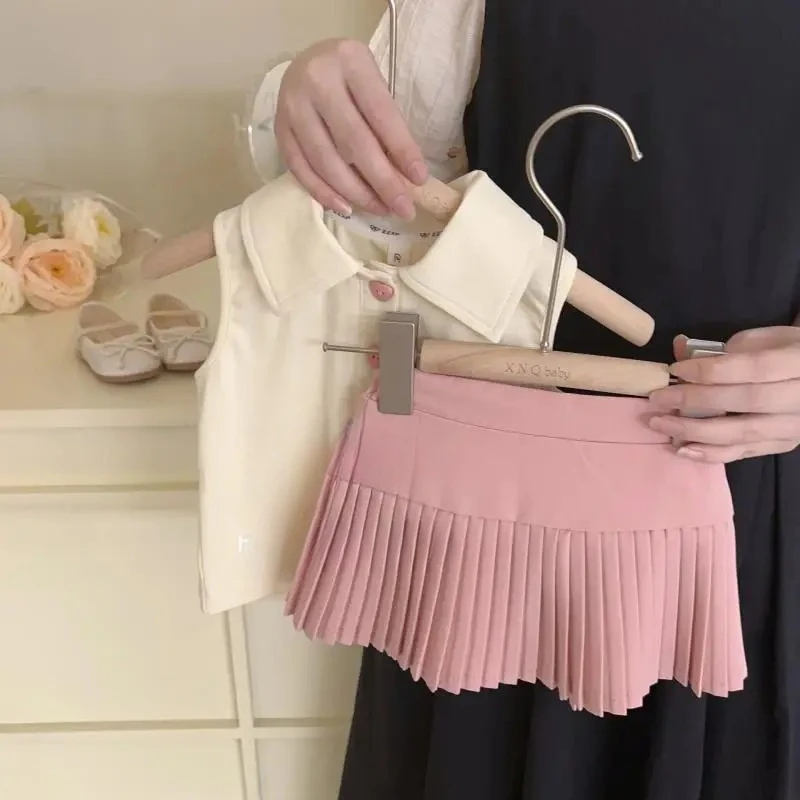 Fashion Girl Kids Birthday Princess Suits Children Clothes 2025 Baby Girls Summer Clothing Set Vest Shirts+pleated Skirts
Fashion Girl Kids Birthday Princess Suits Children Clothes 2025 Baby Girls Summer Clothing Set Vest Shirts+pleated Skirts