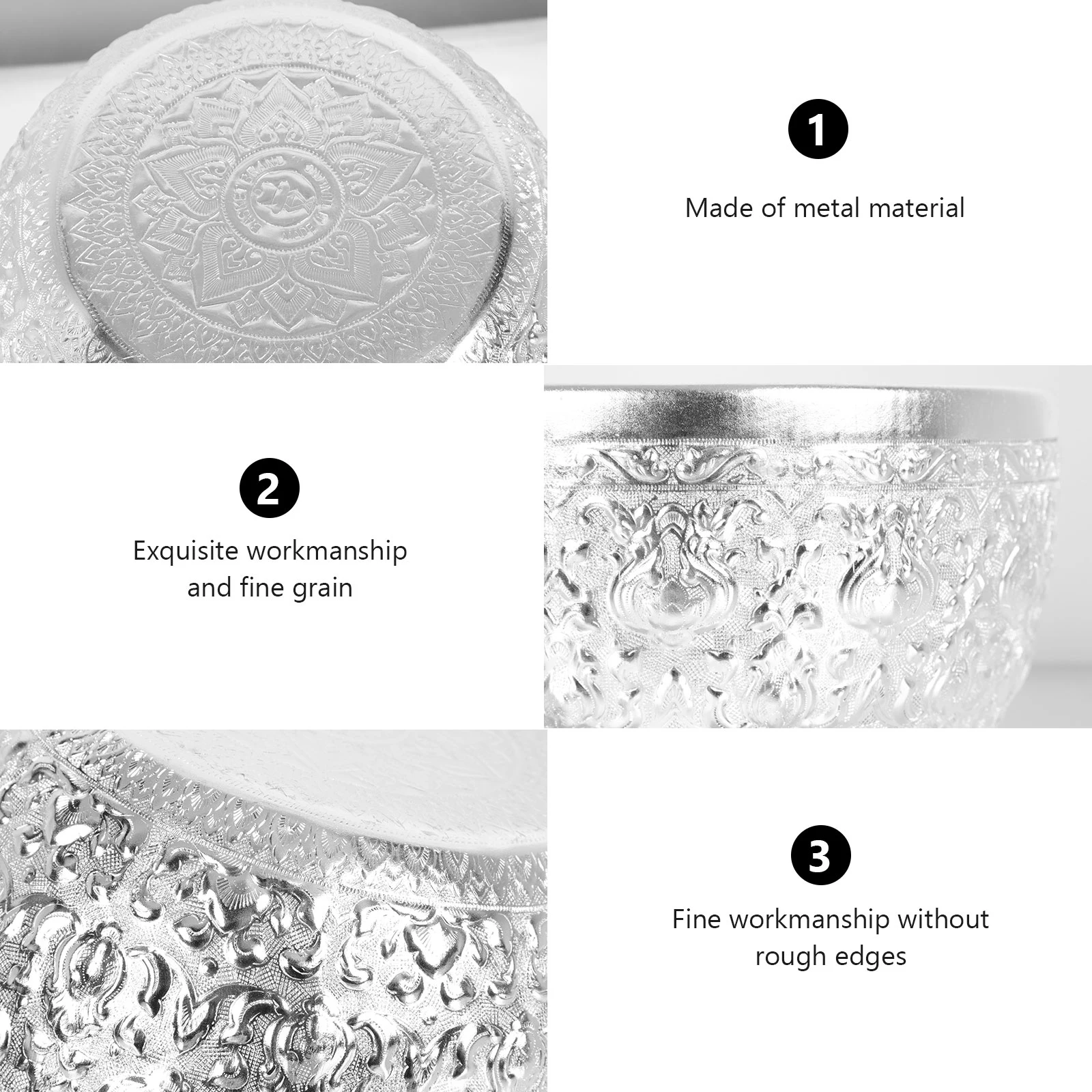 Metal Bowls H Carved Round Shaped Platter Suitable Cold Hot Meals Soup Salad Noodle Cereal Pasta Fruit Kitchen Household
Metal Bowls H Carved Round Shaped Platter Suitable Cold Hot Meals Soup Salad Noodle Cereal Pasta Fruit Kitchen Household