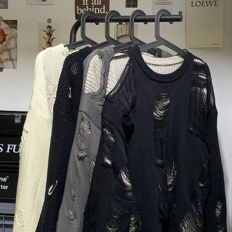 2024 Autumn Winter New High Waist Gothic Pull Femme O Neck Hollow Out Hole Design Sense Sweater Y2k Loose Grunge Vintage Jumpers
2024 Autumn Winter New High Waist Gothic Pull Femme O Neck Hollow Out Hole Design Sense Sweater Y2k Loose Grunge Vintage Jumpers