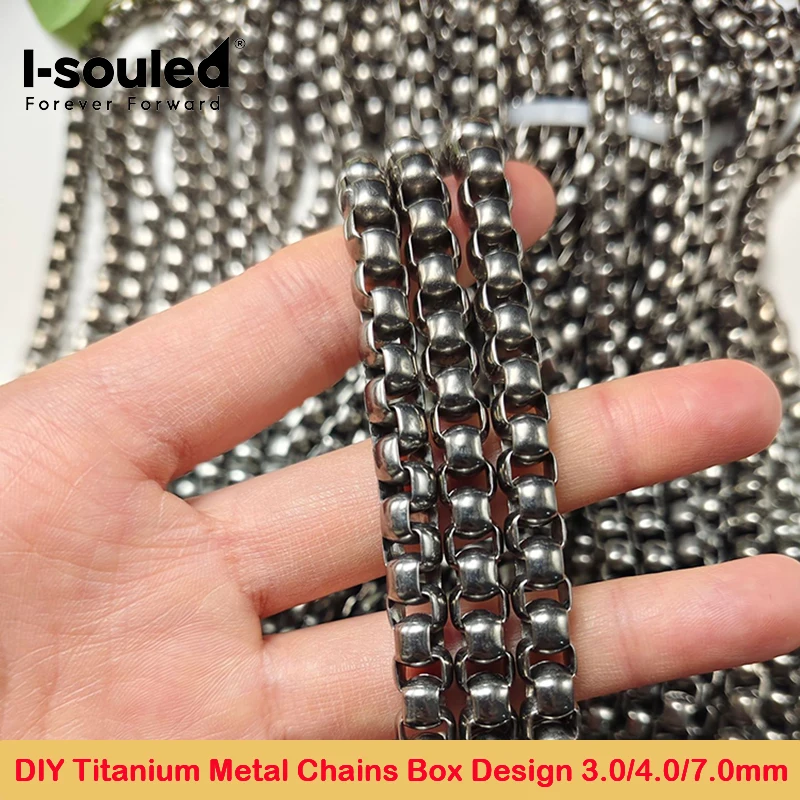 Pure Titanium Box Chains Semi-Finished Jewelry DIY 2.5mm 3.0mm 4.0mm 7.0mm Lightweight Anti-Corrosion for Watch And Accessory
Pure Titanium Box Chains Semi-Finished Jewelry DIY 2.5mm 3.0mm 4.0mm 7.0mm Lightweight Anti-Corrosion for Watch And Accessory