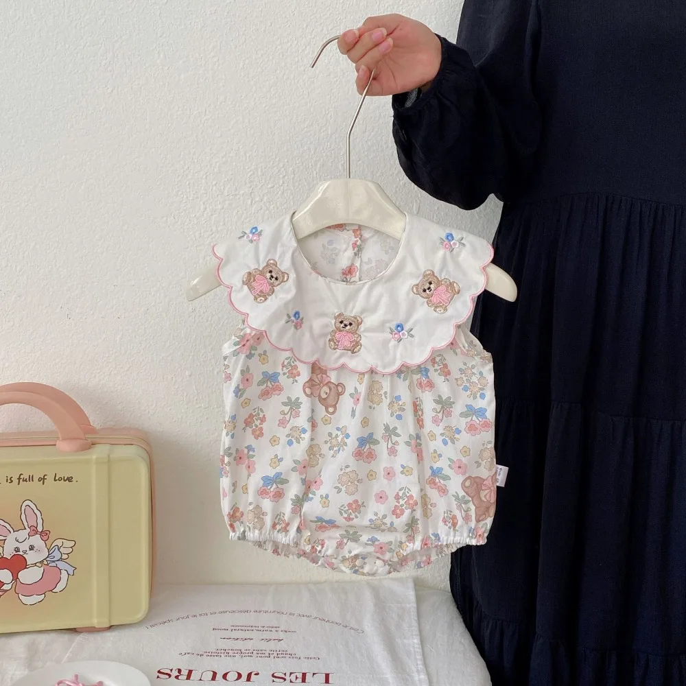 Cute Newborn Baby Girl Romper 0-2Years Princess Sleeveless Embroidery Bear Flower Bodysuit Cotton Sunsuit Summer Clothes
Cute Newborn Baby Girl Romper 0-2Years Princess Sleeveless Embroidery Bear Flower Bodysuit Cotton Sunsuit Summer Clothes