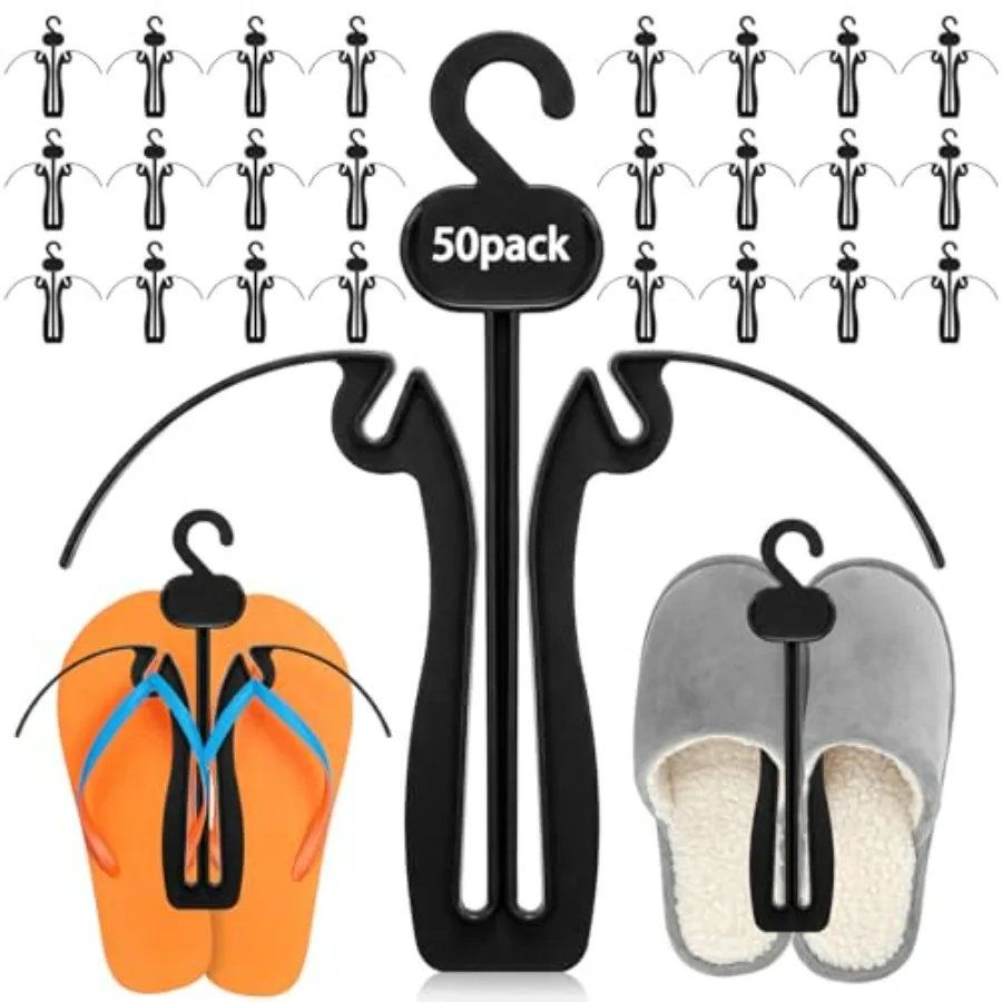 50 Pack Sandal Hangers, 7 Inch Plastic Flip Flop Organizer Hooks, Space Saving Shoe Hanging Rack for Closet Storage, Portable S
50 Pack Sandal Hangers, 7 Inch Plastic Flip Flop Organizer Hooks, Space Saving Shoe Hanging Rack for Closet Storage, Portable S