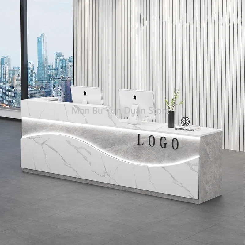 Elegant Office Desk Counter Bakery Furniture Reception Reseption Armable Supermarket Table Hairdresser Front Clothes Modern
Elegant Office Desk Counter Bakery Furniture Reception Reseption Armable Supermarket Table Hairdresser Front Clothes Modern