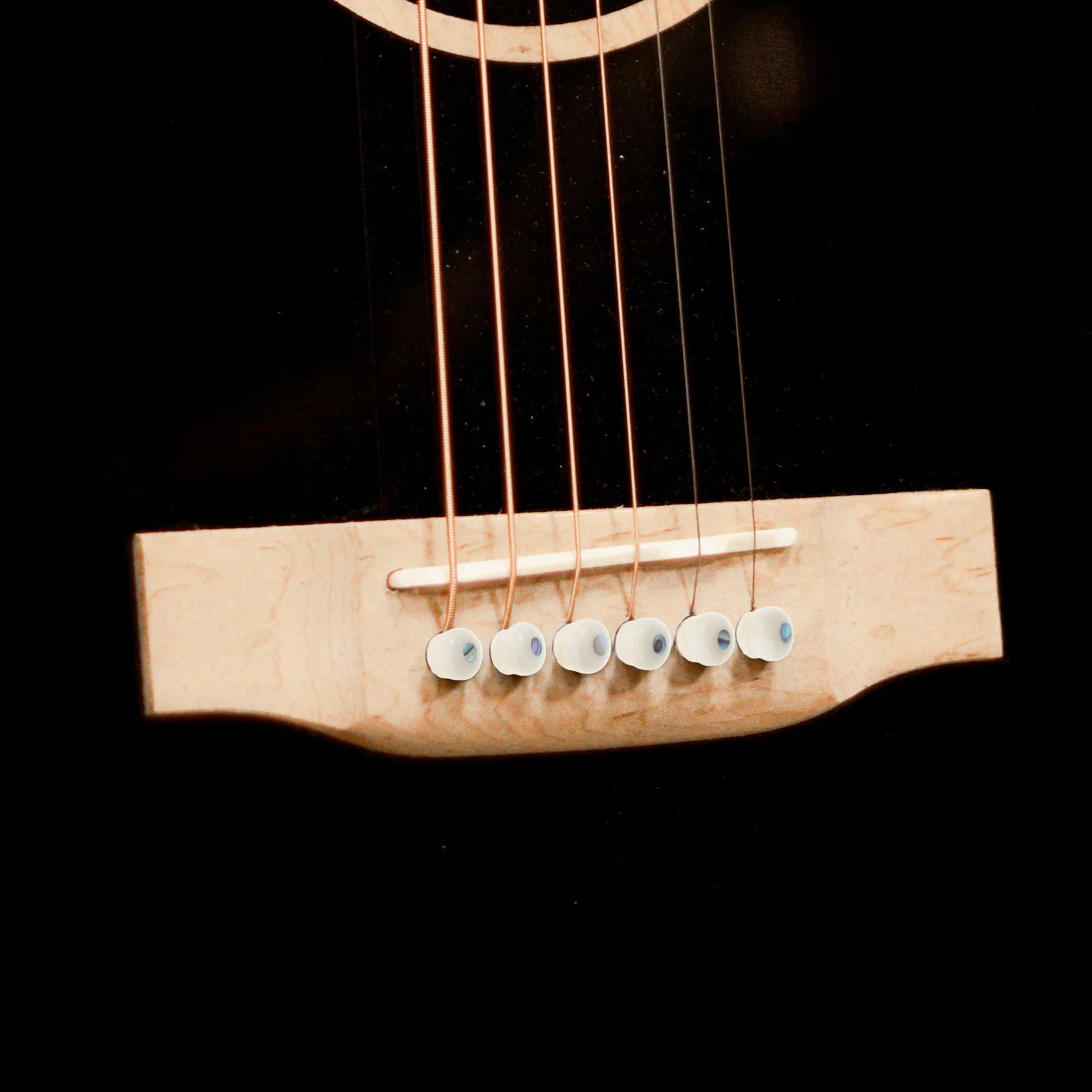 6Pcs Bone Guitar Pins Acoustic Bridge Pin Replacement Shell Inlay Design Enhanced Aesthetic String Security Parts