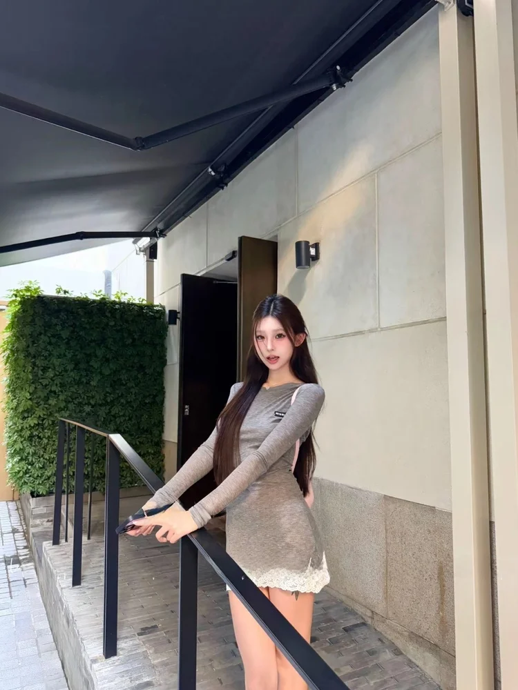 Seoul Limited Edition Sexy Long Sleeve Lace Trim Bodycon Dress Women's Fashion Trend Korean Style Tight Fit Dress
Seoul Limited Edition Sexy Long Sleeve Lace Trim Bodycon Dress Women's Fashion Trend Korean Style Tight Fit Dress