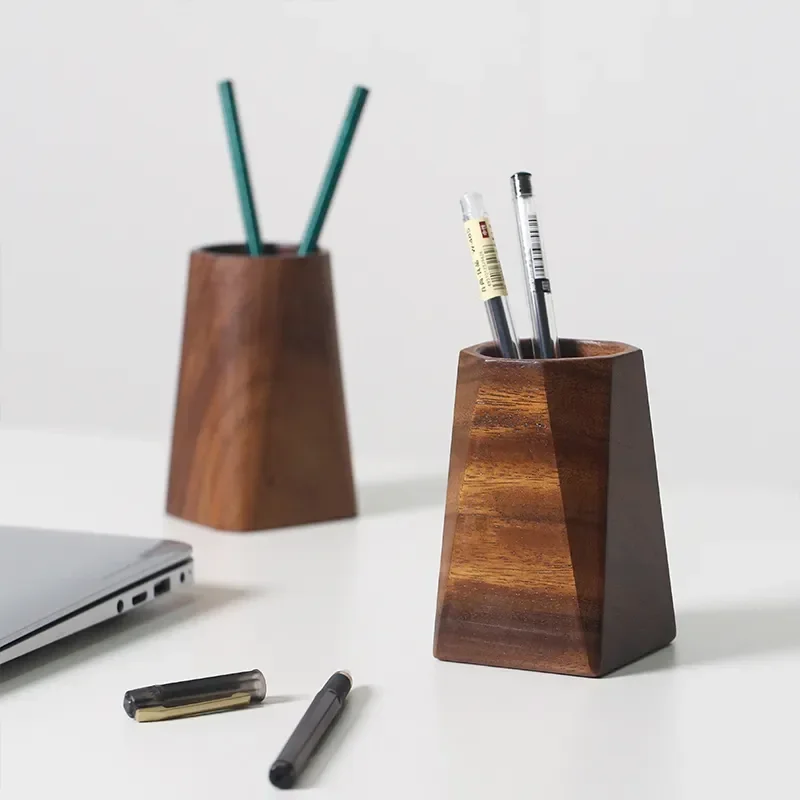 Creative home whole wood walnut wood retro wooden pen holder modern minimalist log office desktop stationery storage
Creative home whole wood walnut wood retro wooden pen holder modern minimalist log office desktop stationery storage