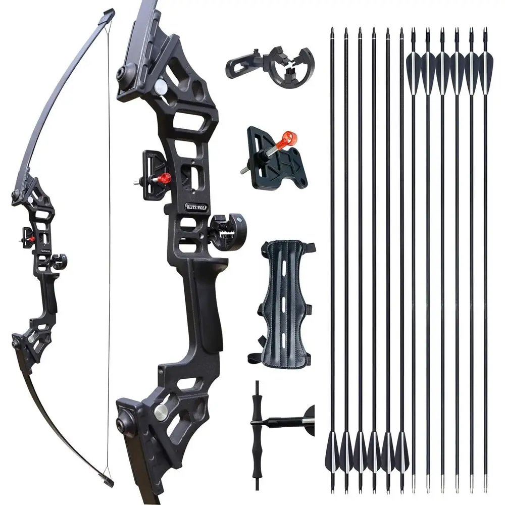 Beginner Adult Archery Set, 30-40 lbs Right Hand Takedown Recurve Bow with 12 Arrows
Beginner Adult Archery Set, 30-40 lbs Right Hand Takedown Recurve Bow with 12 Arrows