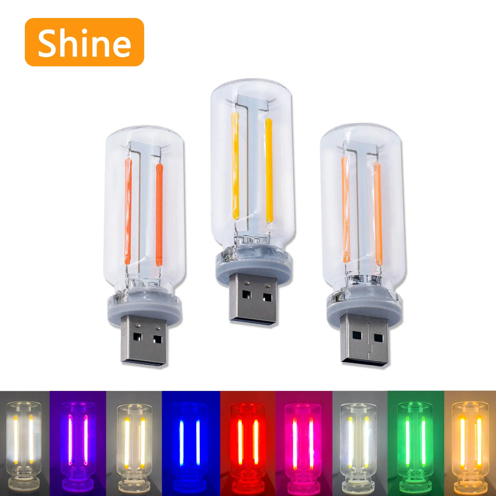 New USB Dimming Light Bulb DC5V LED Retro Edison Light Bulb 0.3W Light Source Mobile Power Interface Light Portable Night Light
New USB Dimming Light Bulb DC5V LED Retro Edison Light Bulb 0.3W Light Source Mobile Power Interface Light Portable Night Light