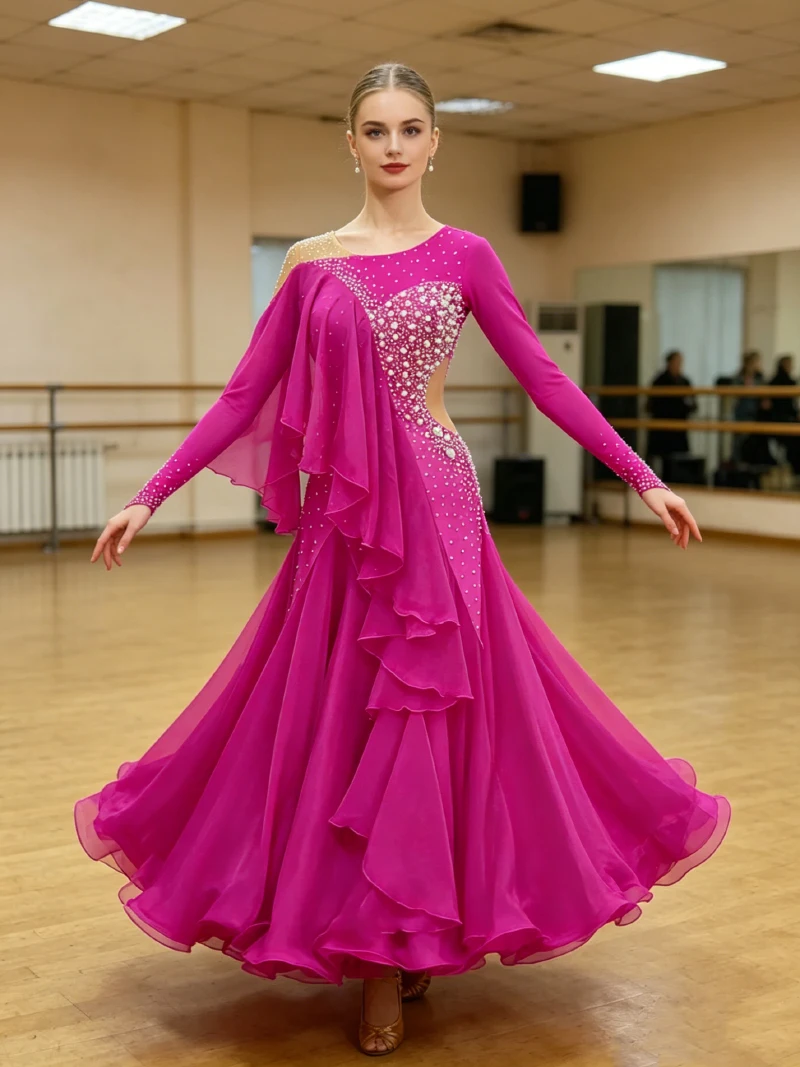 Ballroom Competition Dance Dress Women New High Quality RedTango Flamenco Waltz Ballroom Dancing Dresses
Ballroom Competition Dance Dress Women New High Quality RedTango Flamenco Waltz Ballroom Dancing Dresses