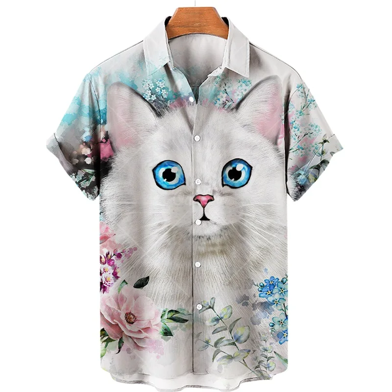 3d Print Animal Cat Graphic Beach Shirts For Men Casual Short Sleeve Button Up Hawaiian Shirts Blouse Men's Vacation Aloha Shirt
3d Print Animal Cat Graphic Beach Shirts For Men Casual Short Sleeve Button Up Hawaiian Shirts Blouse Men's Vacation Aloha Shirt