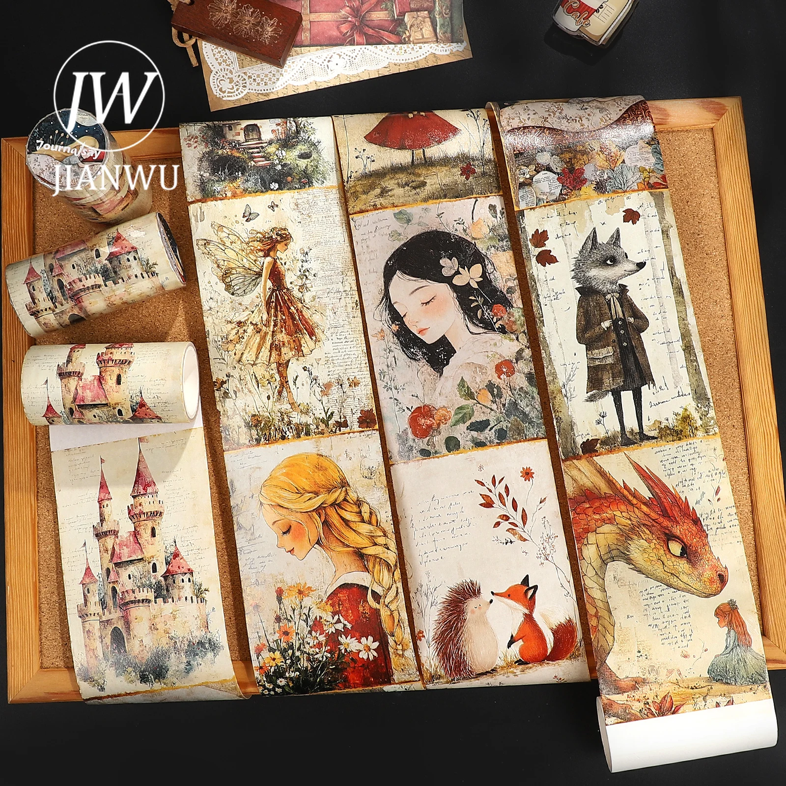 JIANWU 80mm*205cm Vintage Fairy Tale Castle Flower Landscape Material Collage Scrapbook Washi Tape Creative Journal Stationery
JIANWU 80mm*205cm Vintage Fairy Tale Castle Flower Landscape Material Collage Scrapbook Washi Tape Creative Journal Stationery