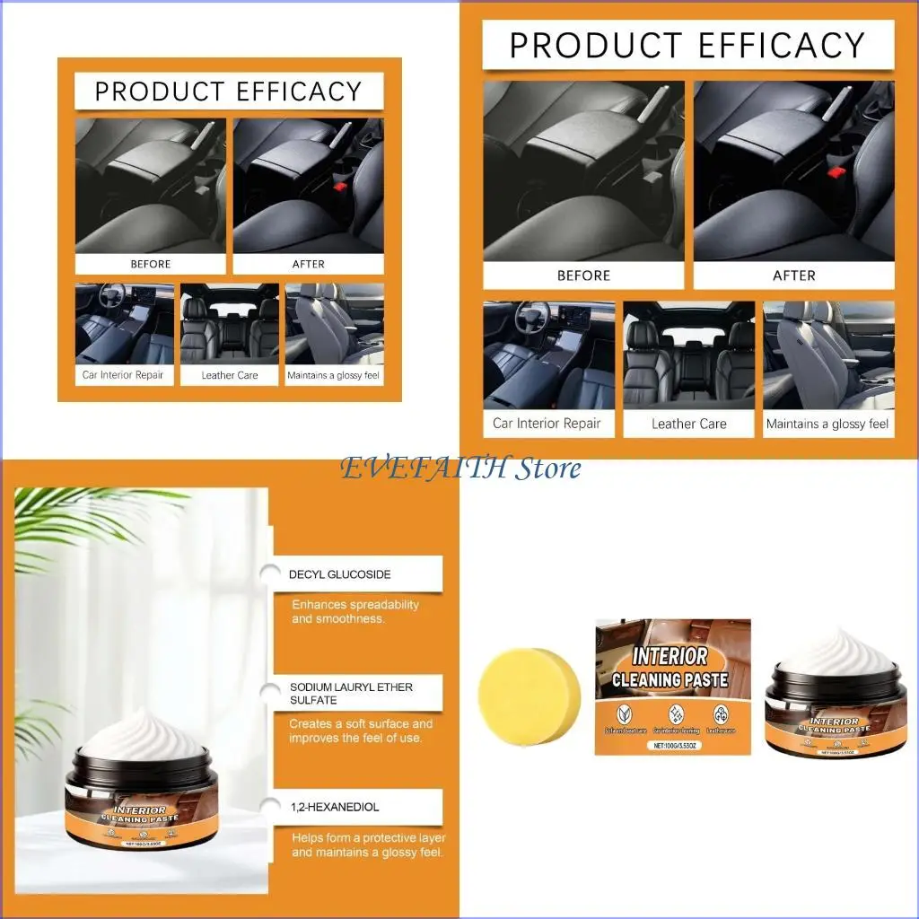 124B High Performances Leather Conditioning Paste 100g Leather Revitalizer Erases Scratches On Couches Accessories
124B High Performances Leather Conditioning Paste 100g Leather Revitalizer Erases Scratches On Couches Accessories