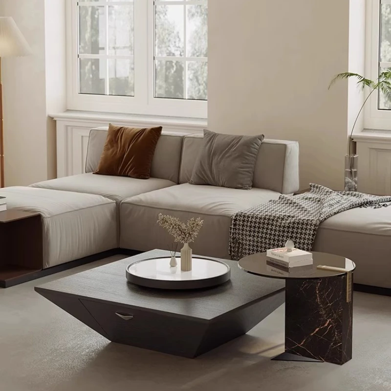 Inverted triangle minimalist coffee table combination light luxury Italian living room home
Inverted triangle minimalist coffee table combination light luxury Italian living room home