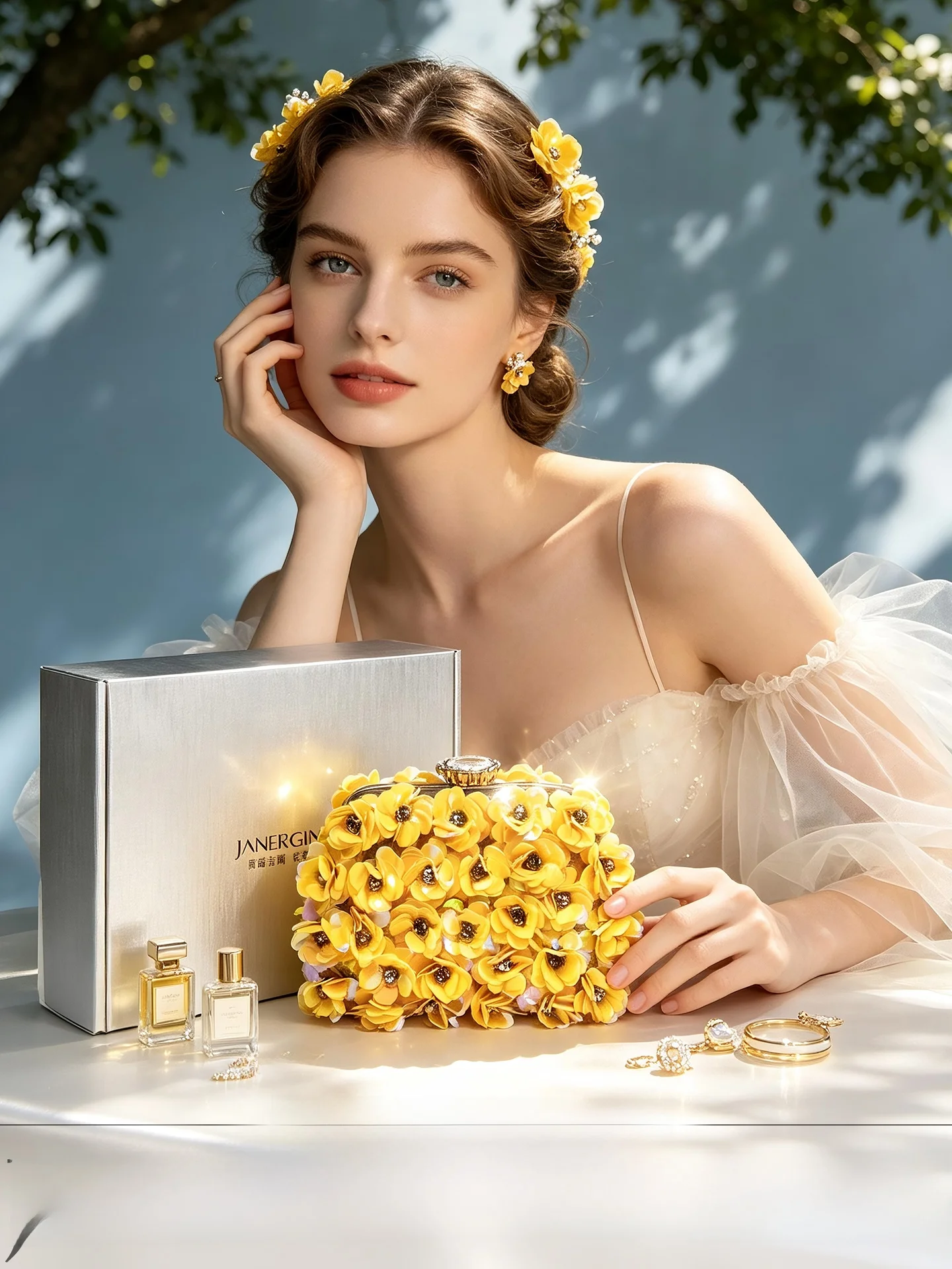 Heavy-Embroidered Yellow 3D Flower Evening Bag Custom-Designed Crossbody Handbag for Parties And Banquets Small Size
Heavy-Embroidered Yellow 3D Flower Evening Bag Custom-Designed Crossbody Handbag for Parties And Banquets Small Size