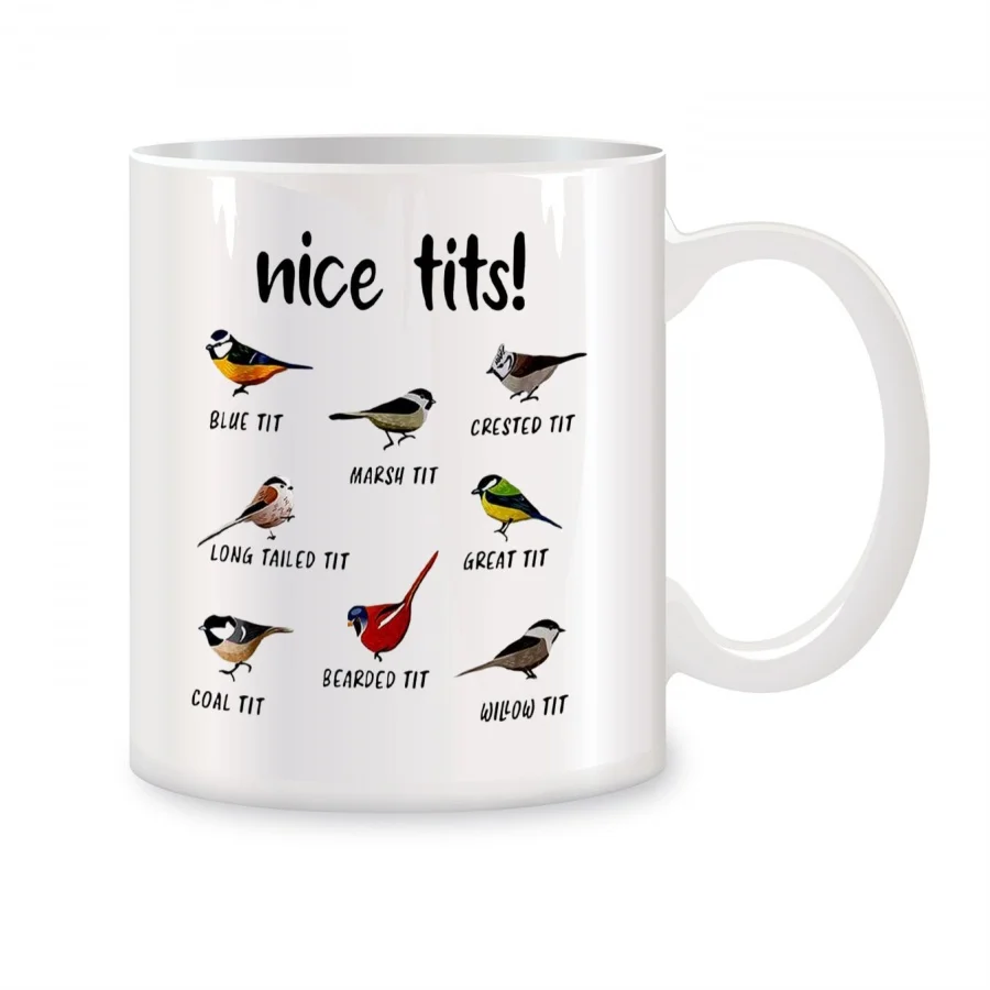 Nice Tits Bird Mugs For Bird Lovers Women Birthday Novelty Coffee Ceramic Tea Cups White 11 oz
Nice Tits Bird Mugs For Bird Lovers Women Birthday Novelty Coffee Ceramic Tea Cups White 11 oz