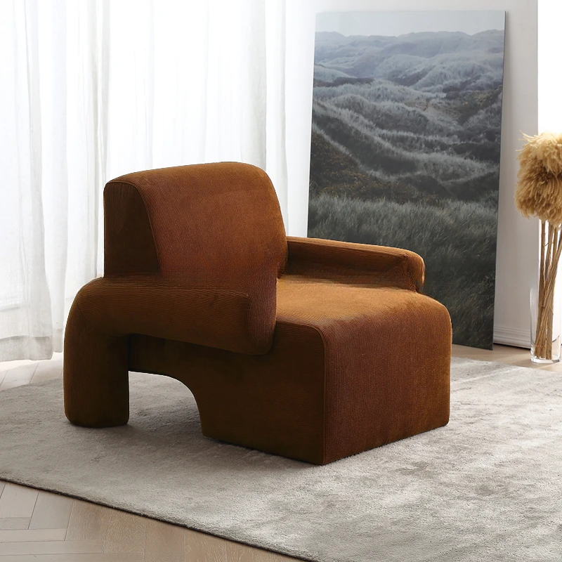 Single person sofa, retro corduroy armrests, casual sofa chairs, antique sofas, Nordic designer style, simple and modern
Single person sofa, retro corduroy armrests, casual sofa chairs, antique sofas, Nordic designer style, simple and modern