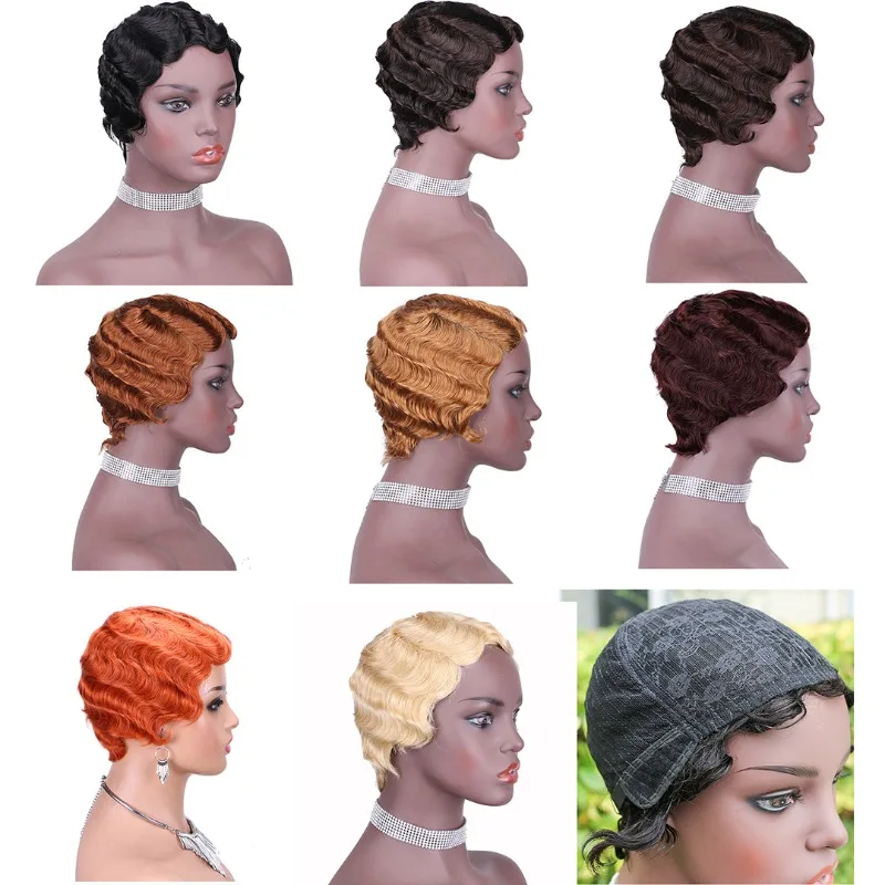 High Quality Water Ripple Shape 1B# 4# Shanghai Vintage Wavy Texture Short Human Hair Full Machine Wig Suitable for Daily Wear
High Quality Water Ripple Shape 1B# 4# Shanghai Vintage Wavy Texture Short Human Hair Full Machine Wig Suitable for Daily Wear