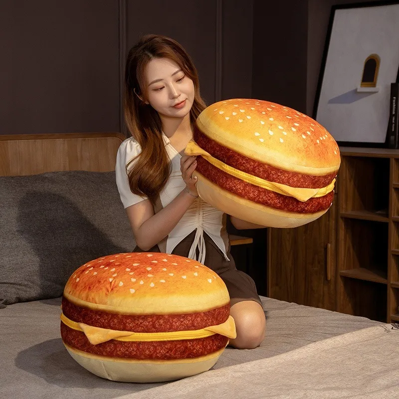 Simulation hamburger pillow plush pillow funny seat cushion, super soft, short plush seat cushion
Simulation hamburger pillow plush pillow funny seat cushion, super soft, short plush seat cushion