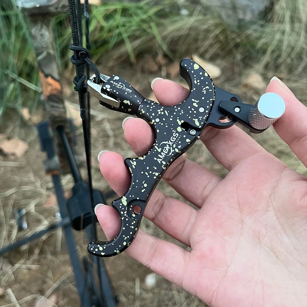 Archery 4 Finger Release Aids 360° Jaws LH/RH Compound Bow Target Shooting Hunting Practice Releaser Sensitivity Adjustable
Archery 4 Finger Release Aids 360° Jaws LH/RH Compound Bow Target Shooting Hunting Practice Releaser Sensitivity Adjustable