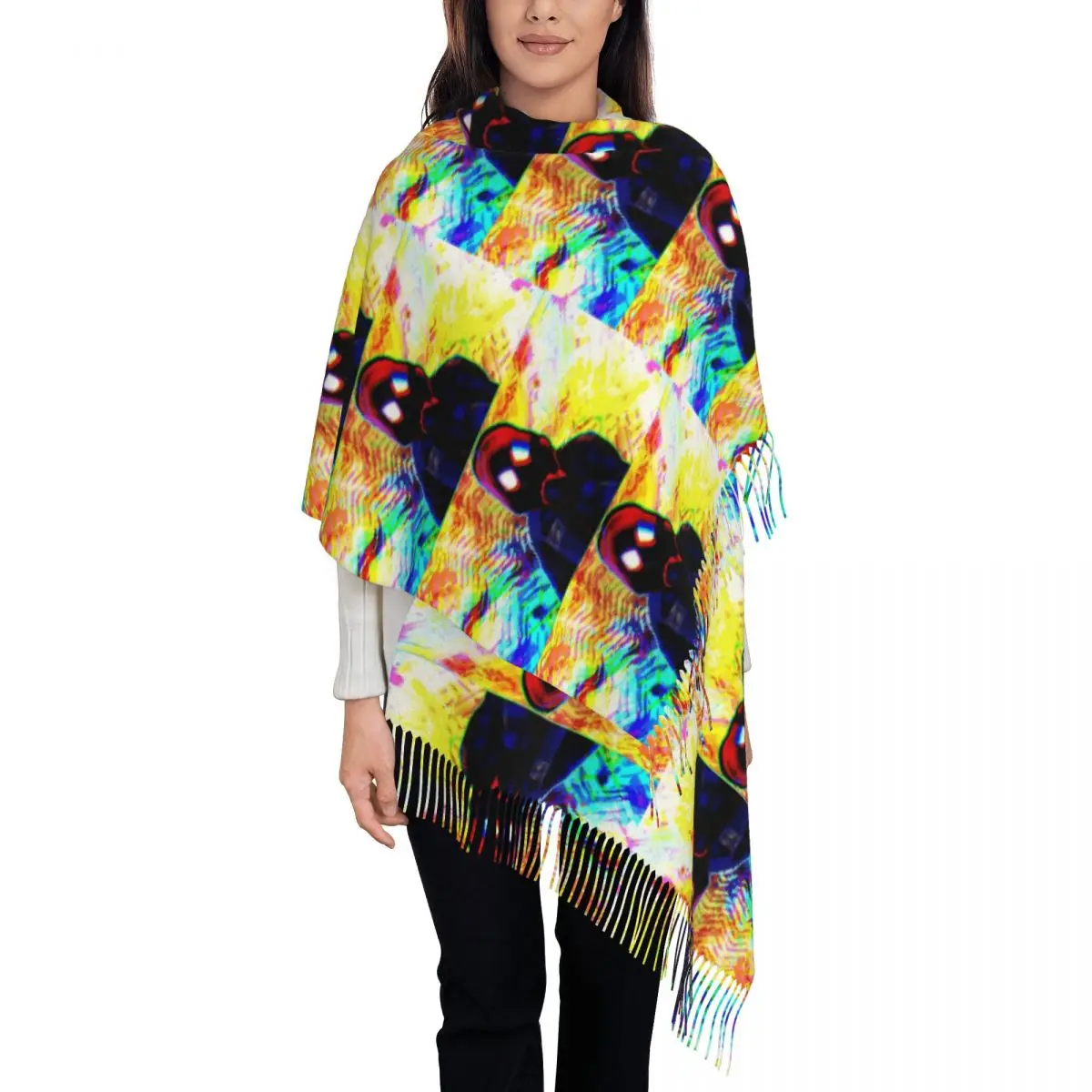 Colorful Miles Morales Scarf Tassel Scarves Women Soft Warm Shawls and Wraps Long Fall Winter Shawl Wrap
Colorful Miles Morales Scarf Tassel Scarves Women Soft Warm Shawls and Wraps Long Fall Winter Shawl Wrap