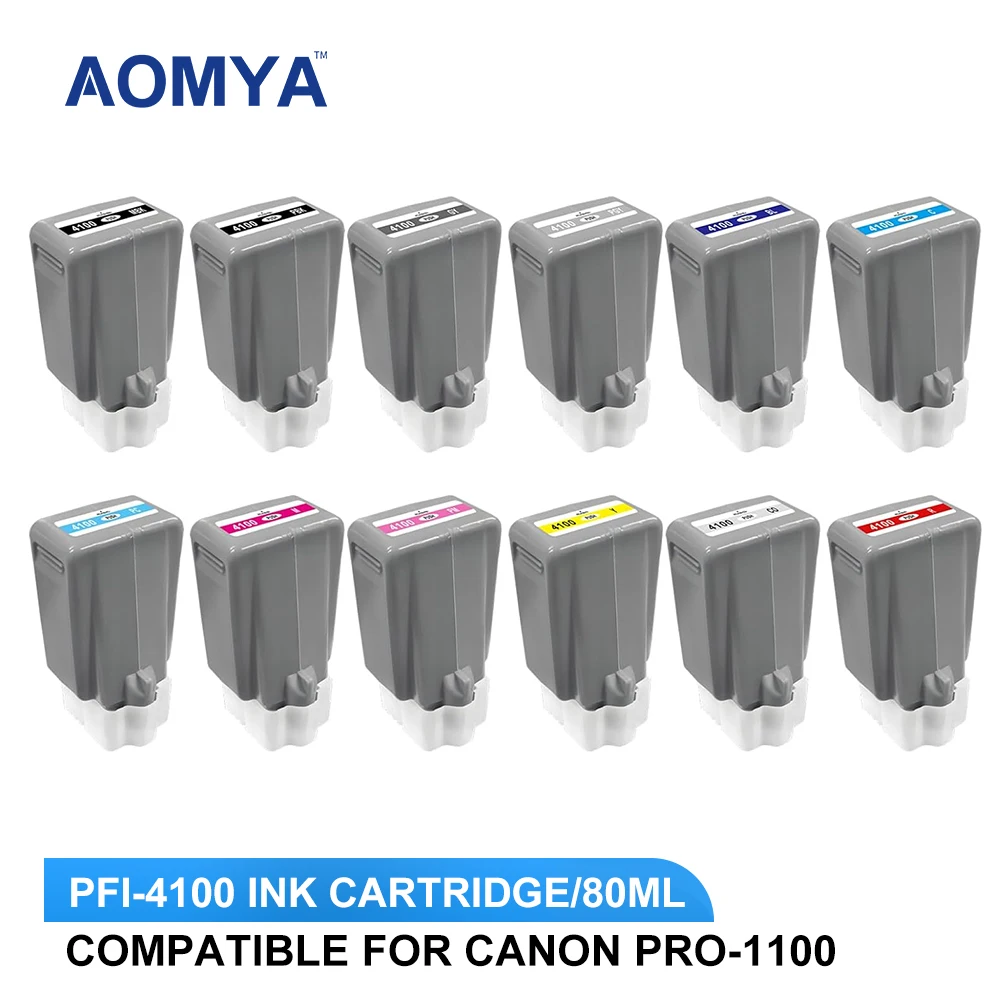 Aomya PFI 4100 pfi-4100 Premium Color Ink Cartridge for Canon imagePROGRAF PRO-1100 PRO 1100 printer 12 Colors / set
Aomya PFI 4100 pfi-4100 Premium Color Ink Cartridge for Canon imagePROGRAF PRO-1100 PRO 1100 printer 12 Colors / set