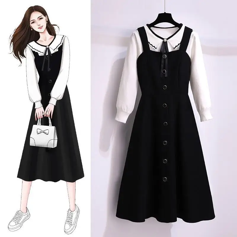 Women's Clothing Spring Autumn Single/Outfits 2023 New Arrival Fashion Style Long Sleeve Sweater Strap Dress Two Piece Set
Women's Clothing Spring Autumn Single/Outfits 2023 New Arrival Fashion Style Long Sleeve Sweater Strap Dress Two Piece Set