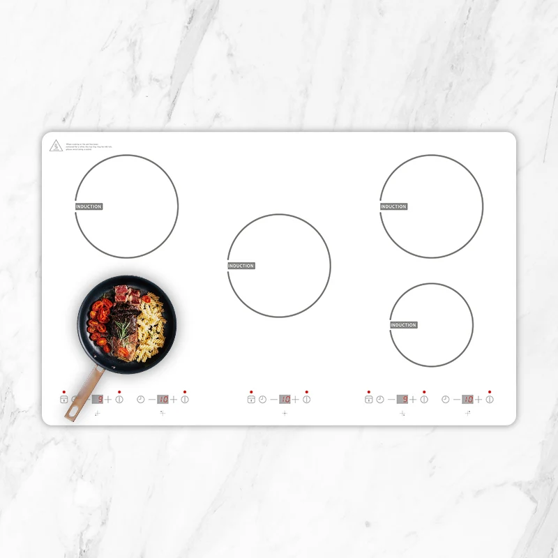 Max Power White Color 220-240V 9400W Touch Control a Grade Glass Panel 5 Burners Induction Hob
Max Power White Color 220-240V 9400W Touch Control a Grade Glass Panel 5 Burners Induction Hob
