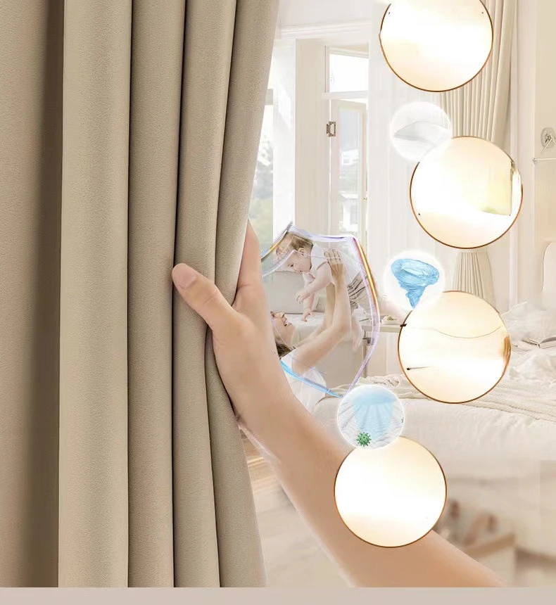 Fully Blackout Curtains Thermal Insulation Luxury Modern Minimalist Living Room Bedroom Balcony Customized Finished Product
Fully Blackout Curtains Thermal Insulation Luxury Modern Minimalist Living Room Bedroom Balcony Customized Finished Product