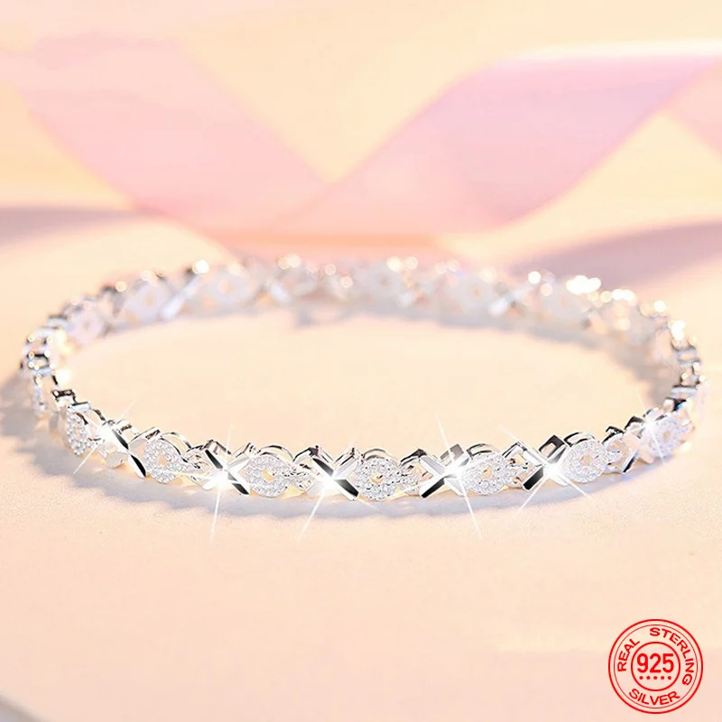 High Quality 925 Sterling Silver Fashion Multiple Styles Bracelet Chain For Women Fashion Wedding Party Beautiful Jewelry Gift
High Quality 925 Sterling Silver Fashion Multiple Styles Bracelet Chain For Women Fashion Wedding Party Beautiful Jewelry Gift