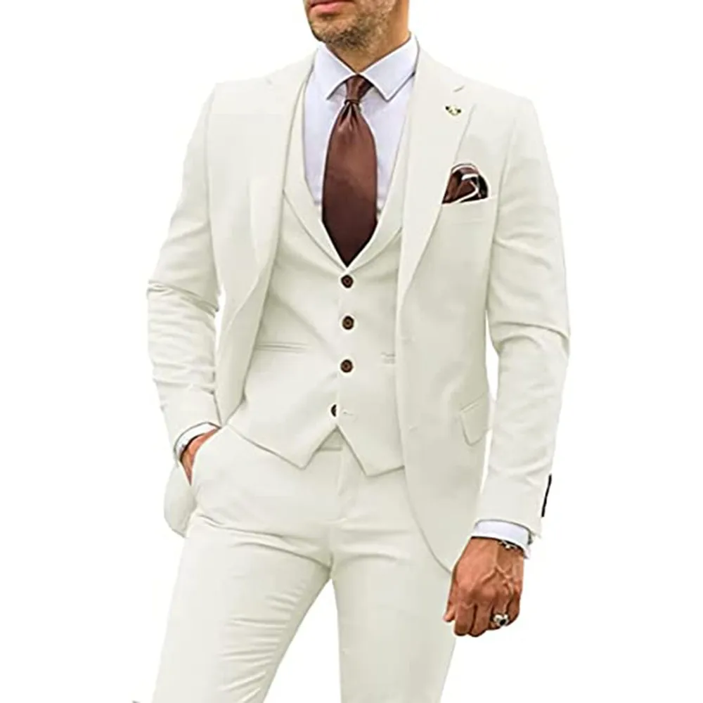Fashion Men Suit 3 Pieces Set Notched Lapel Fit Wedding Party Business Casual Groom Tuxedos Jacket Vest With Pants
Fashion Men Suit 3 Pieces Set Notched Lapel Fit Wedding Party Business Casual Groom Tuxedos Jacket Vest With Pants