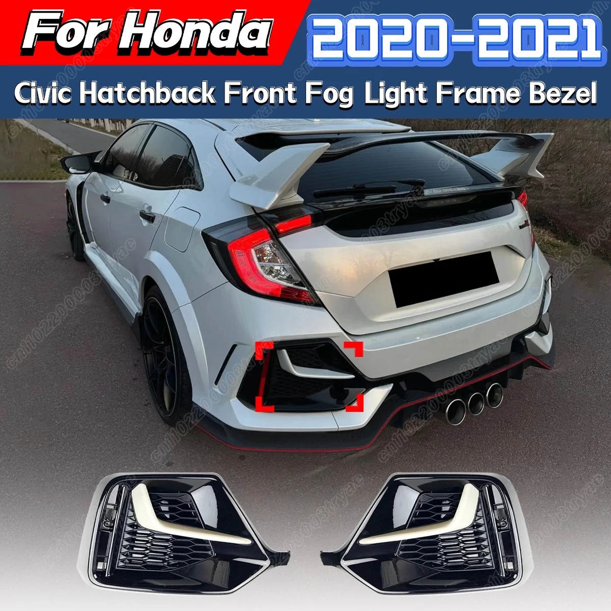 For Honda Civic Hatchback 2020 2021 Rear Bumper Fog Light Frame Baffle Cover Bottom Protective Cover Decoration Modification Kit
For Honda Civic Hatchback 2020 2021 Rear Bumper Fog Light Frame Baffle Cover Bottom Protective Cover Decoration Modification Kit