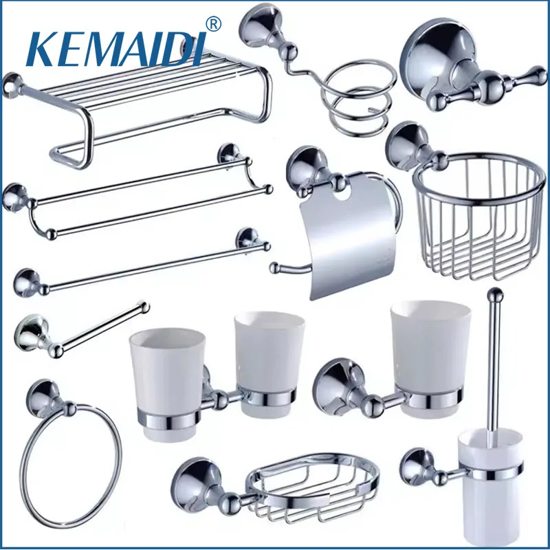 KEMAIDI Bathroom Accessories Set Towel Bar Toilet Paper Holder Hooks Sus 304 Glass Shelf Stainless Steel Bathroom Set Silver
KEMAIDI Bathroom Accessories Set Towel Bar Toilet Paper Holder Hooks Sus 304 Glass Shelf Stainless Steel Bathroom Set Silver
