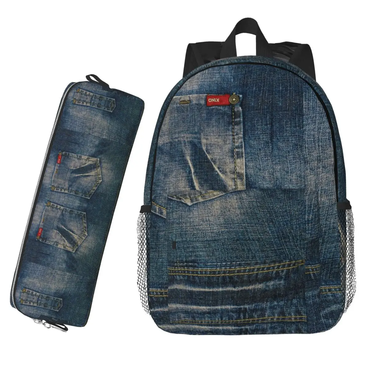 Джинсовый рюкзак с карманом для мусора I Love Bluejeans, Лидер продаж, рюкзак большой емкости для мальчиков и девочек, детская школьная сумка, пенал
Джинсовый рюкзак с карманом для мусора I Love Bluejeans, Лидер продаж, рюкзак большой емкости для мальчиков и девочек, детская школьная сумка, пенал