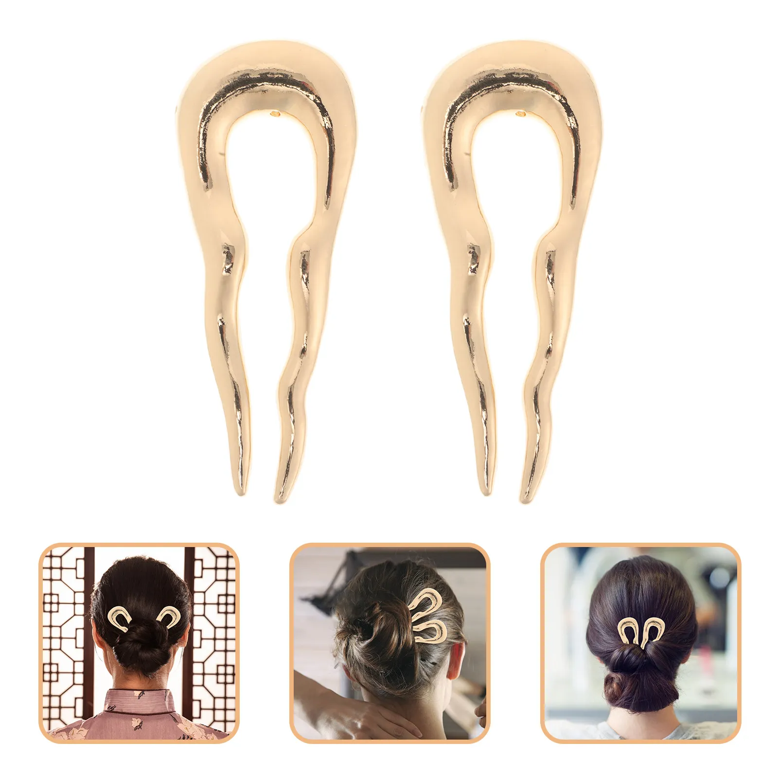 2Pcs Metal U Shaped Wavy Hair Forks for Elegant Updos Chignon Bun Styling French Twist Pins Zinc Alloy Hair Accessories
2Pcs Metal U Shaped Wavy Hair Forks for Elegant Updos Chignon Bun Styling French Twist Pins Zinc Alloy Hair Accessories