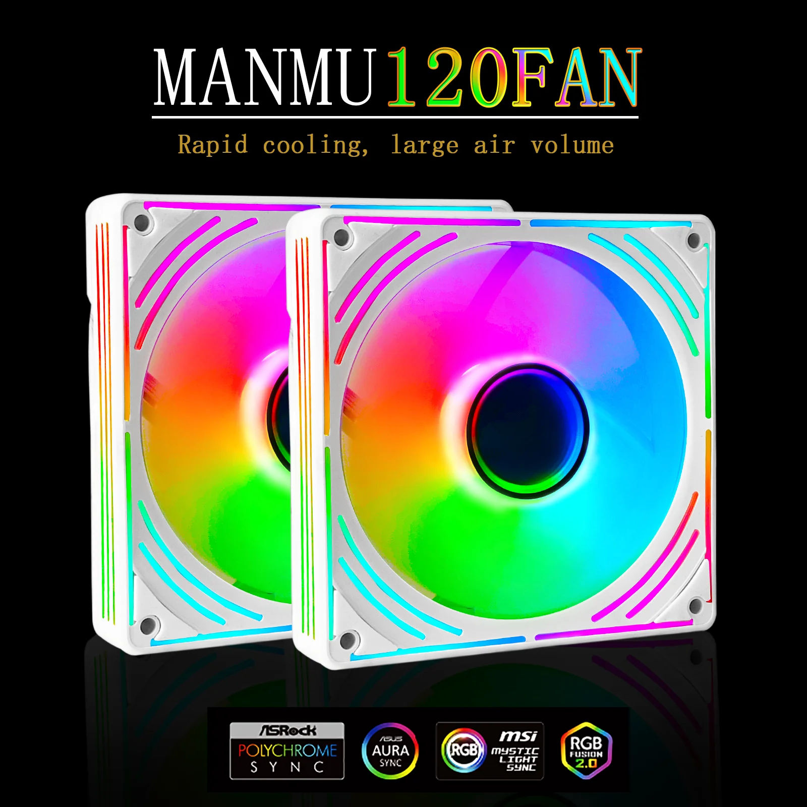Manmu White 3in1 PC Computer Case Fan Cooling Cooler 6pin Adjustable ARGB Led Adjust Speed 12V ARGB Fans
Manmu White 3in1 PC Computer Case Fan Cooling Cooler 6pin Adjustable ARGB Led Adjust Speed 12V ARGB Fans