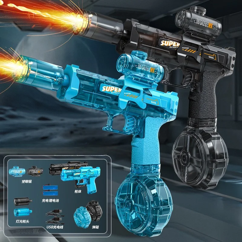 Amazing Flash Light Electric Water Gun, Cool Laser Shooting Pistol, New Creative Toys for Kids Summer Gift
Amazing Flash Light Electric Water Gun, Cool Laser Shooting Pistol, New Creative Toys for Kids Summer Gift