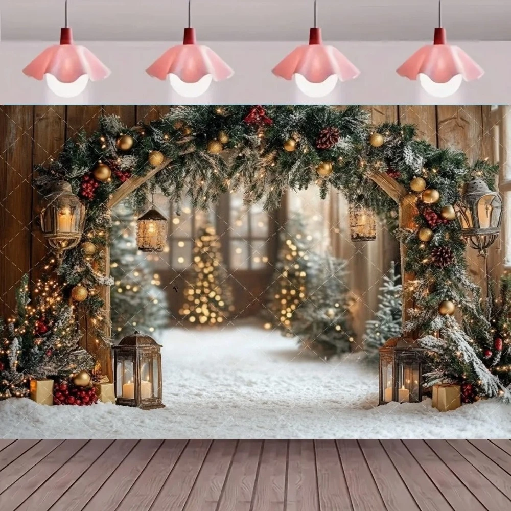 Winter Christmas Arch Photography Backdrop, Sparkling Lights Pine Leaf Children's Family Gathering Photography Studio Background
Winter Christmas Arch Photography Backdrop, Sparkling Lights Pine Leaf Children's Family Gathering Photography Studio Background