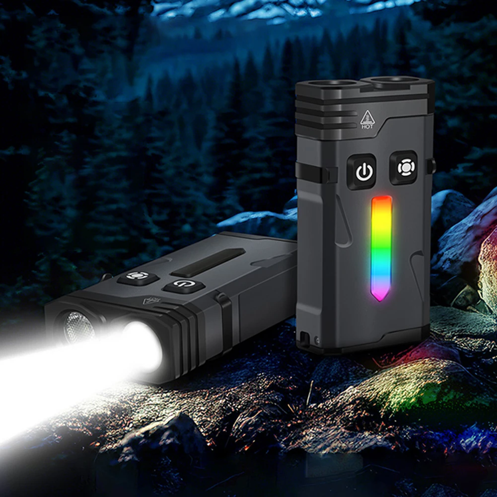 RGB EDC Keychain Flashlight Type-C Charging Portable Mini Torch Aluminum Alloy Super Bright Torch for Outdoor Camping Hiking
RGB EDC Keychain Flashlight Type-C Charging Portable Mini Torch Aluminum Alloy Super Bright Torch for Outdoor Camping Hiking